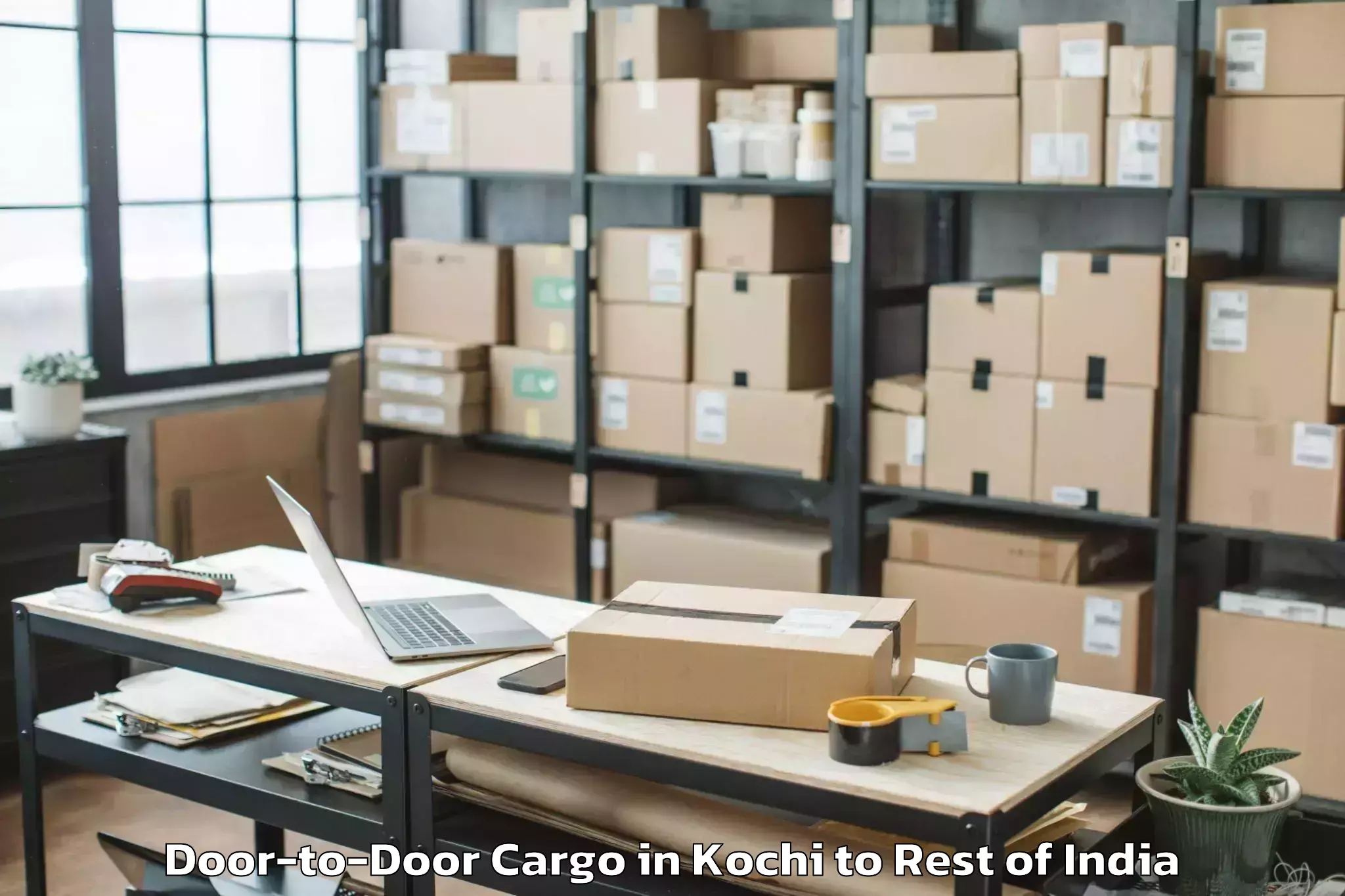 Book Kochi to Awantipora Door To Door Cargo Online